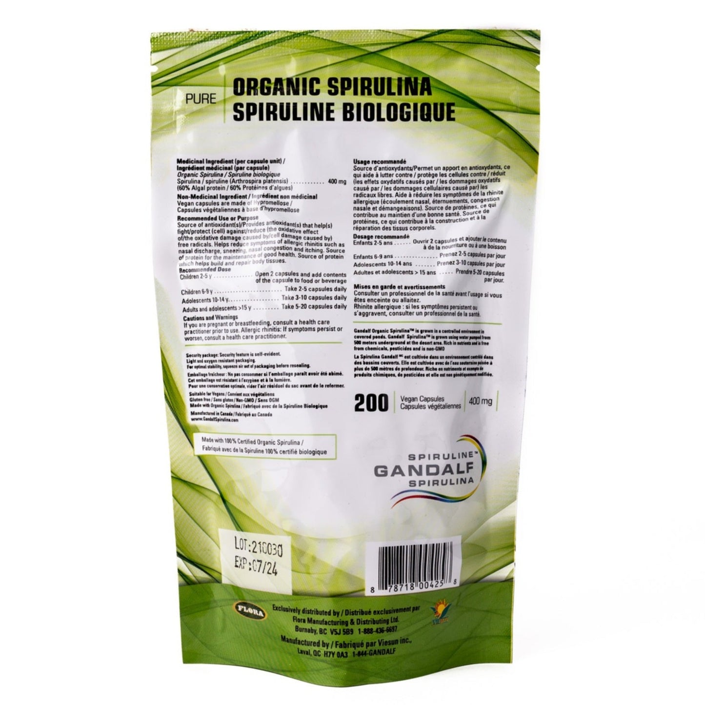 Spiruline Bio (200 Capsules Végétaliennes)